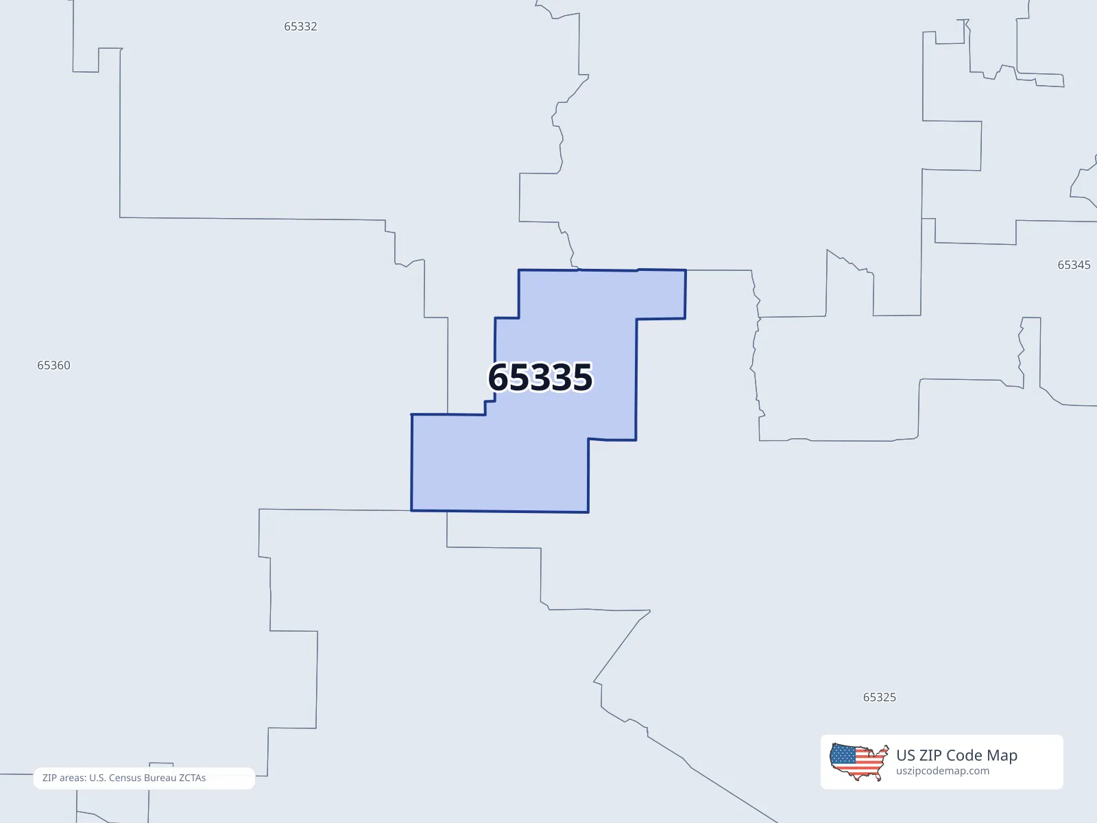 Dialing Code Map ZIP Code 65335 Map, Demographics, Income for Ionia, MO
